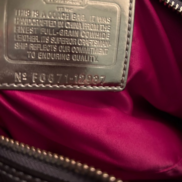 Coach, gold leather tote. - Picture 7 of 8